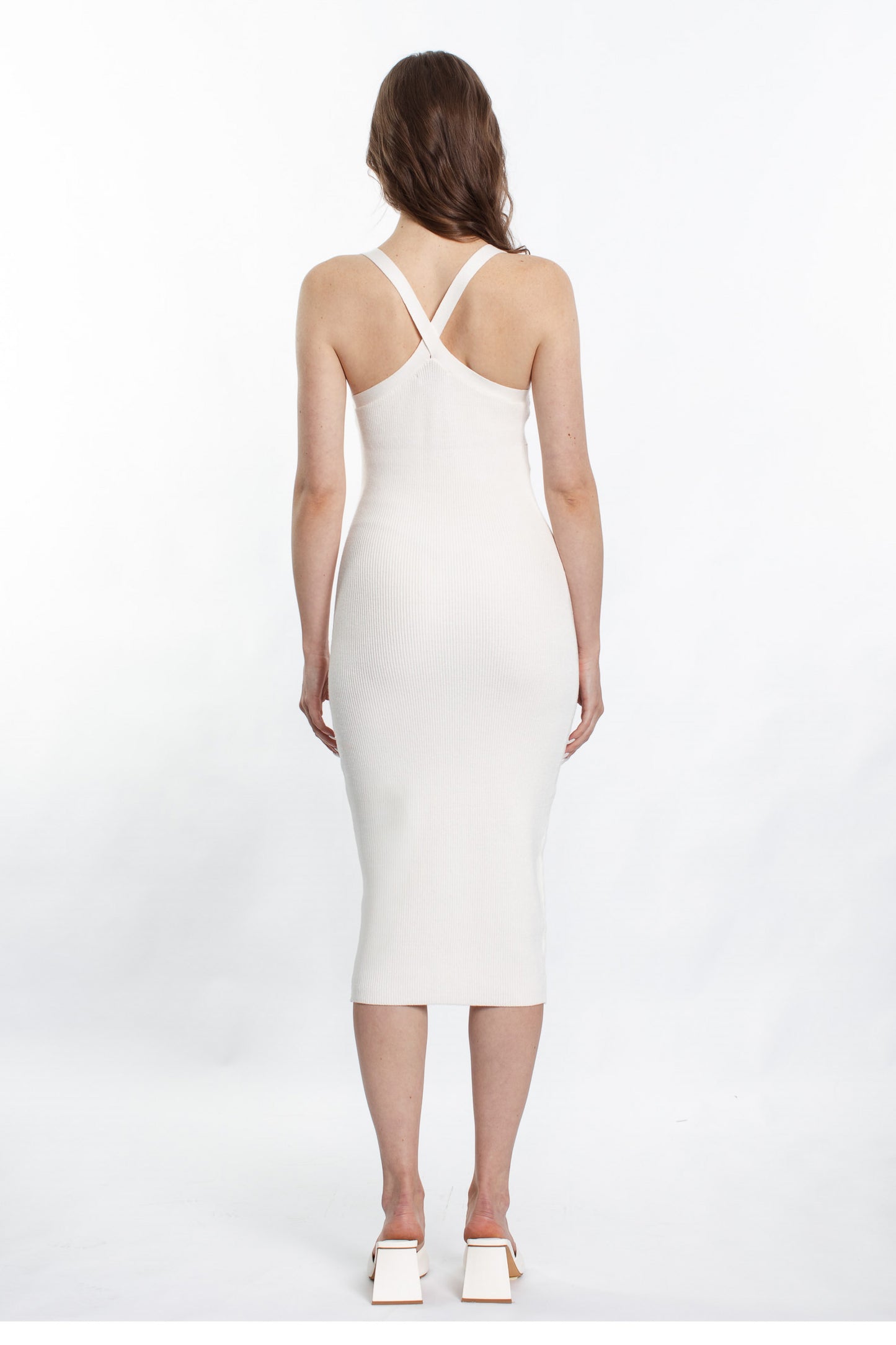 Elle Knitted Dress - White