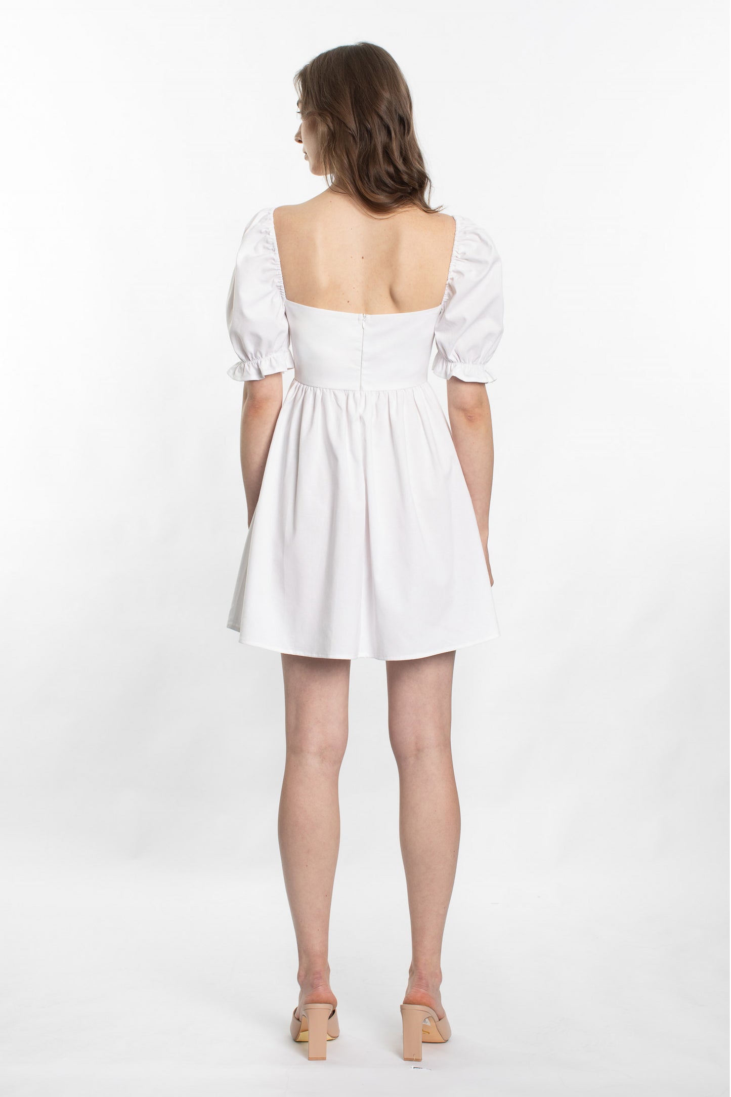 Karina Linen Mini Dress - White
