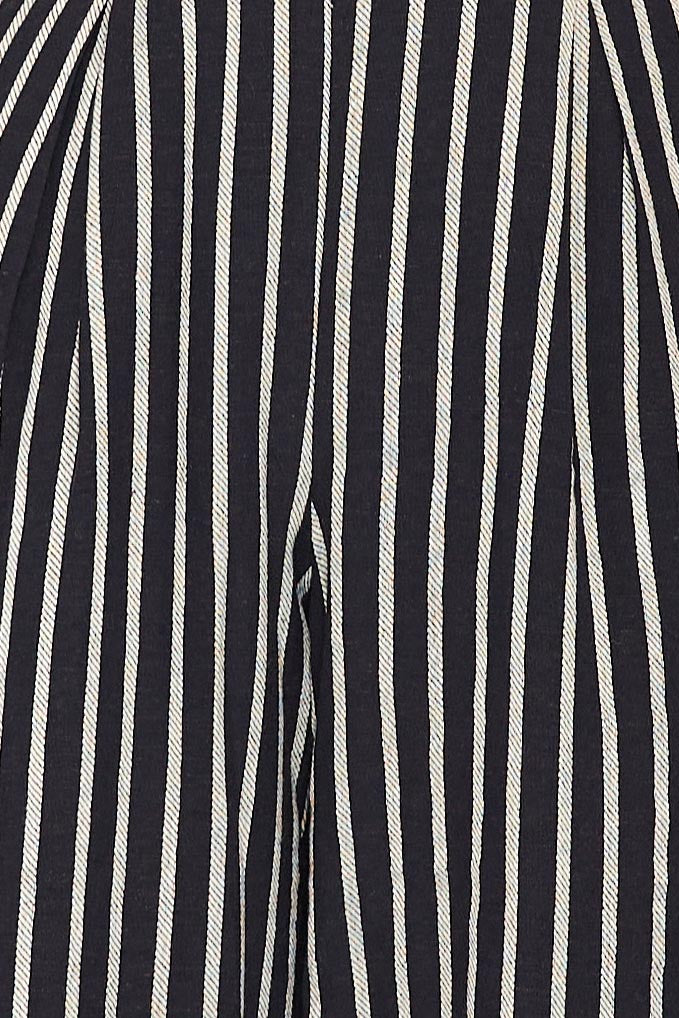 Rebecca Stripe Jumpsuit - Black